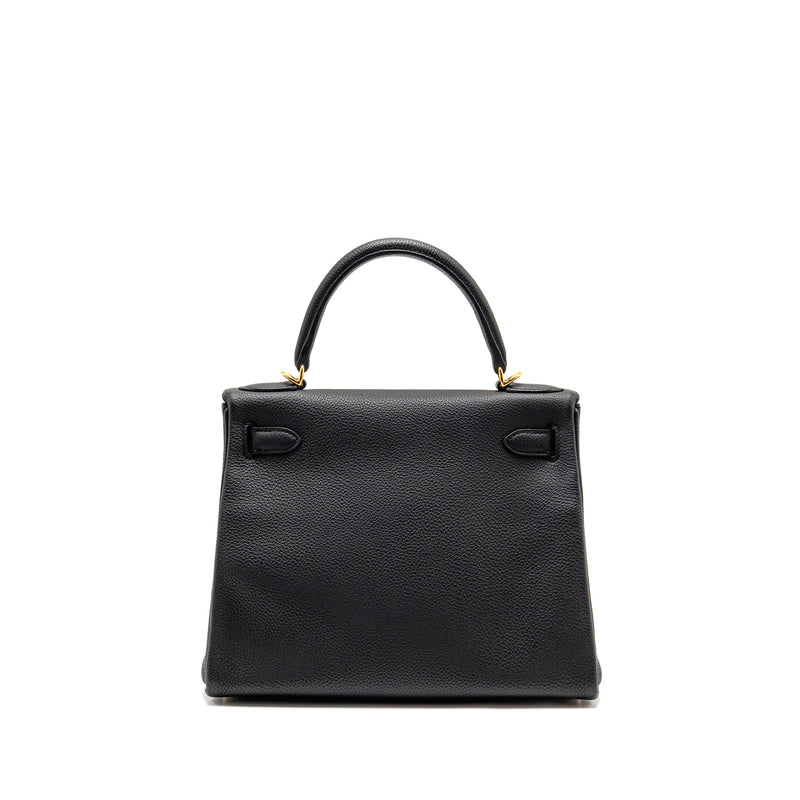 Hermes Kelly 28 Togo Black GHW Stamp Z