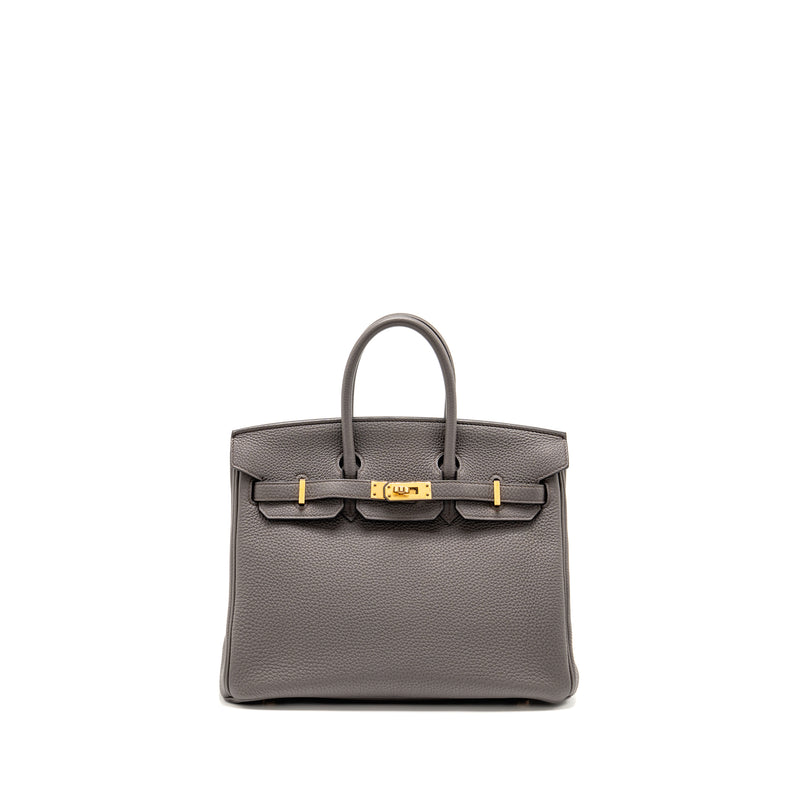 Hermes Birkin 25 Togo Gris Etain RGHW Stamp D
