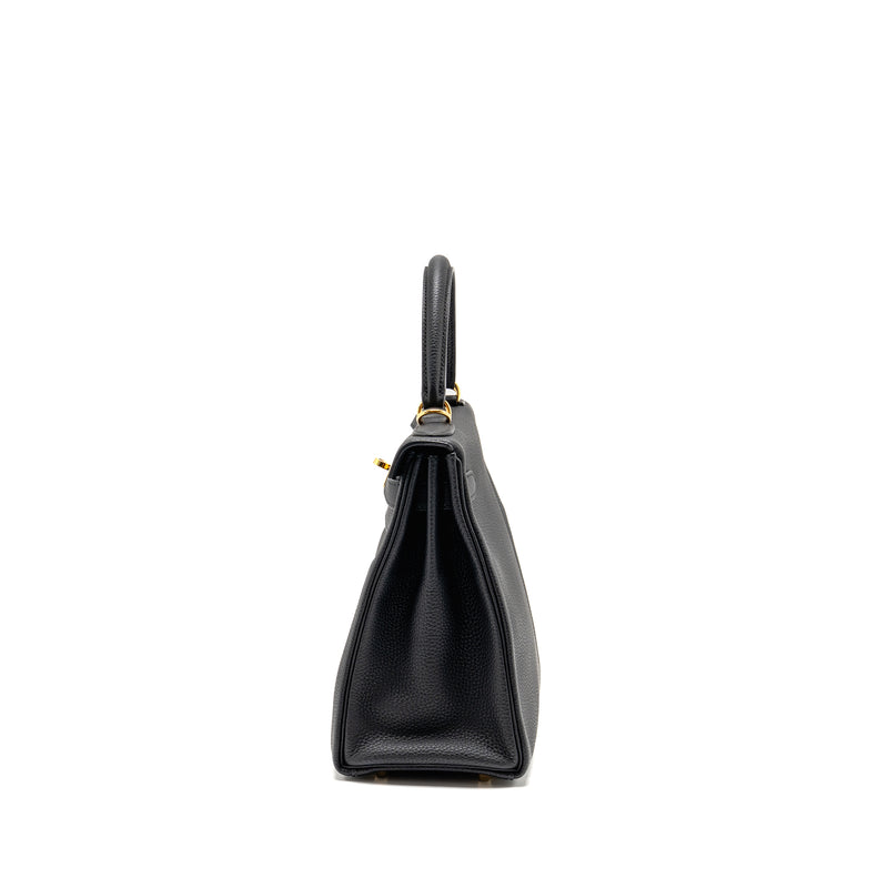 Hermes Kelly 28 Togo Black GHW Stamp Z