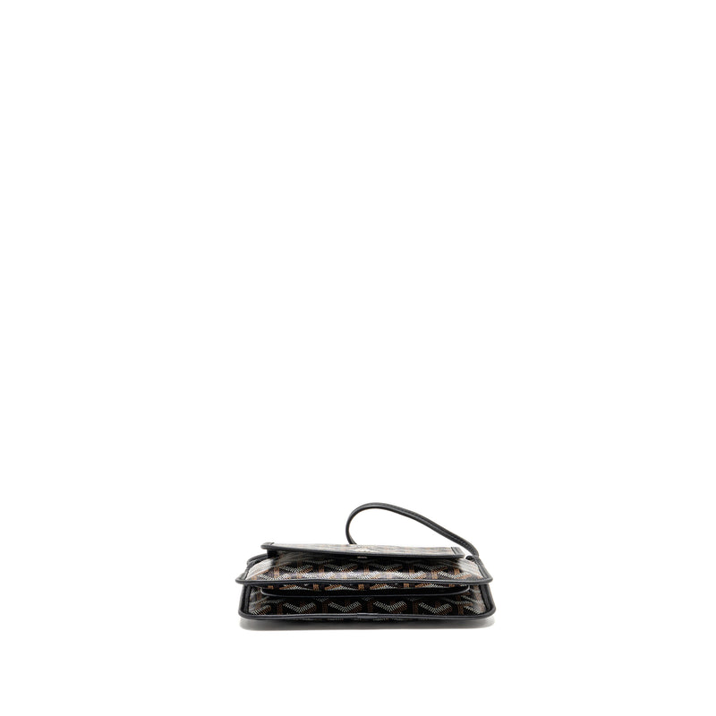 Goyard Plumet Pocket Pochette Goyardine Canvas/Leather Black SHW