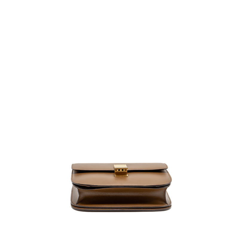 CELINE Medium Classic Box Bag Calfskin Camel GHW