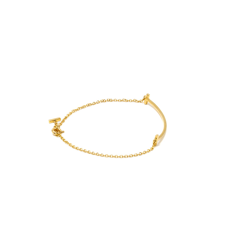 Tiffany Size Medium T Smile Bracelet Yellow Gold