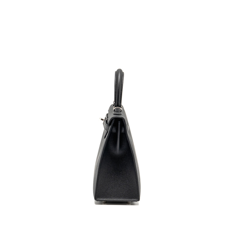 Hermes Kelly 25 Epsom Black SHW Stamp W