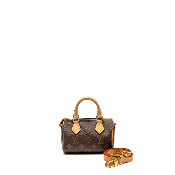 Louis Vuitton Nano Speedy Monogram Canvas GHW