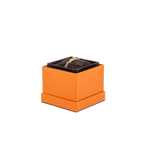 Hermes size SH kelly chaine bracelet,  small model yellow gold with diamonds