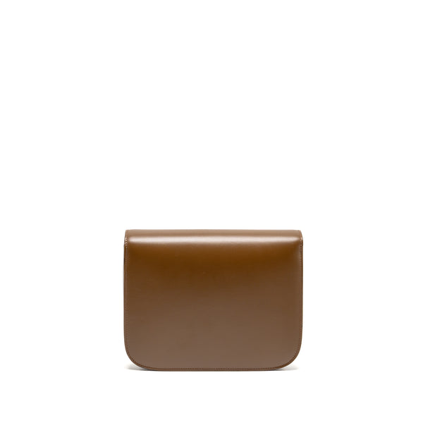 CELINE Medium Classic Box Bag Calfskin Camel GHW