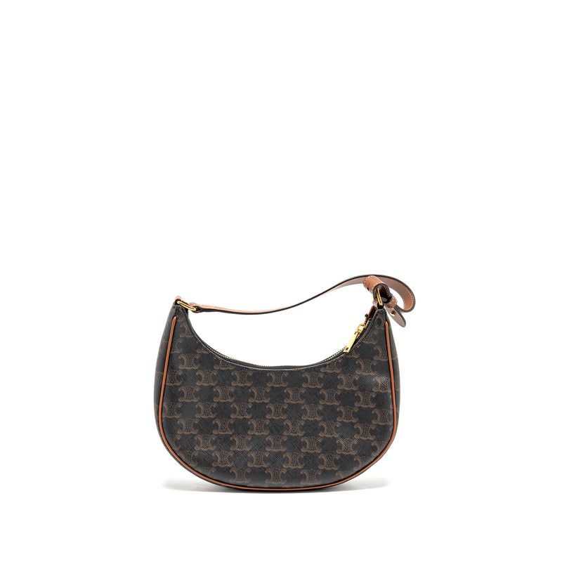 Celine Ava Bag Triomphe Canvas/ Calfskin Tan GHW