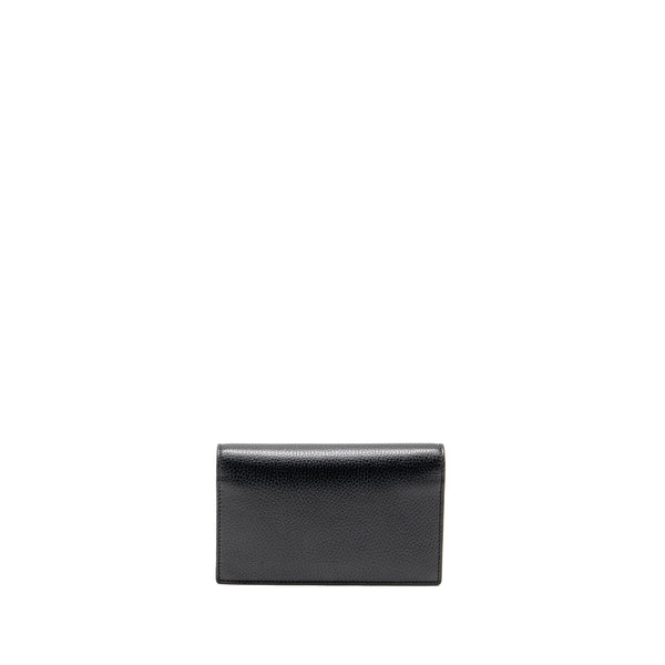 Gucci Interlocking Chain Wallet Calfskin Black GHW