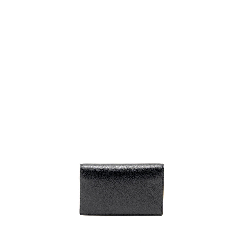 Gucci Interlocking Chain Wallet Calfskin Black GHW