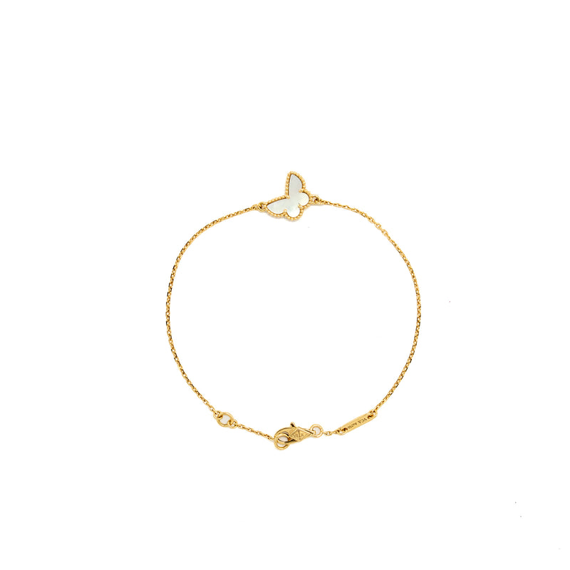 Van Cleef & Arpels Sweet Butterflies Bracelet Yellow Gold, Mother-of-pearl