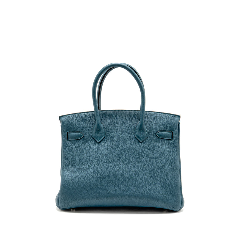 Hermes birkin 30 togo vert Bosphorus / blue ocean SHW stamp Z