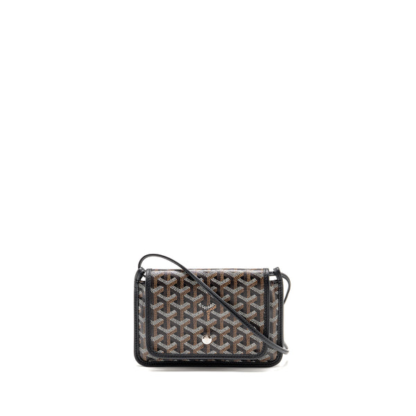 Goyard Plumet Pocket Pochette Goyardine Canvas/Leather Black SHW