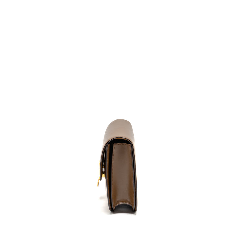 CELINE Medium Classic Box Bag Calfskin Camel GHW