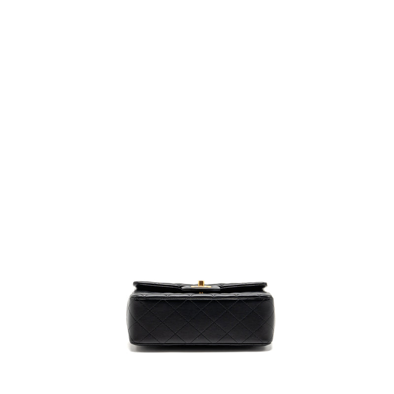 Chanel Top Handle Mini Rectangular Lambskin Black GHW (microchip)