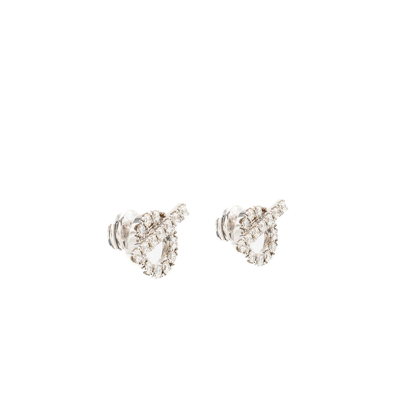 Hermes Finesse Earrings White Gold Diamonds