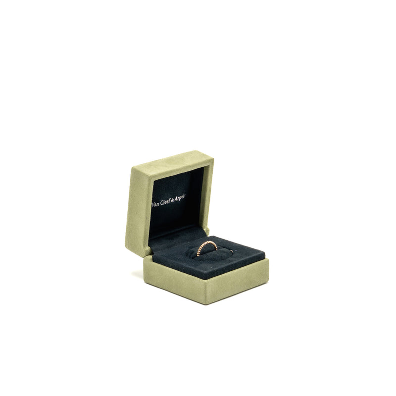Van Cleef and Arpels size 52 Perlee pearls of gold ring, small model rose gold
