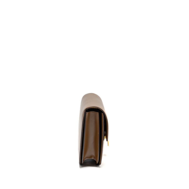 CELINE Medium Classic Box Bag Calfskin Camel GHW