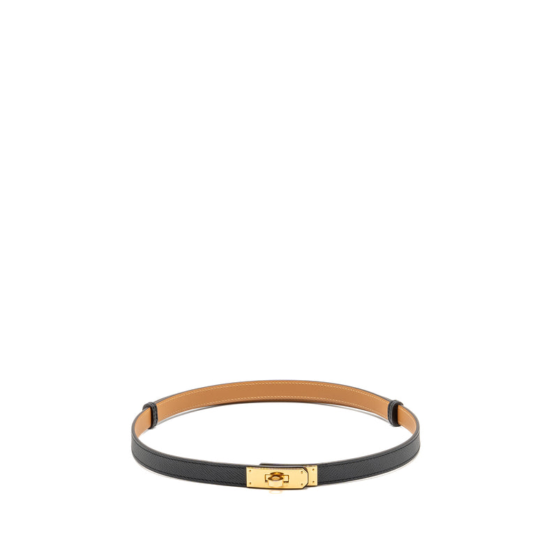 Hermes Kelly 18 Belt Epsom Black GHW Stamp B