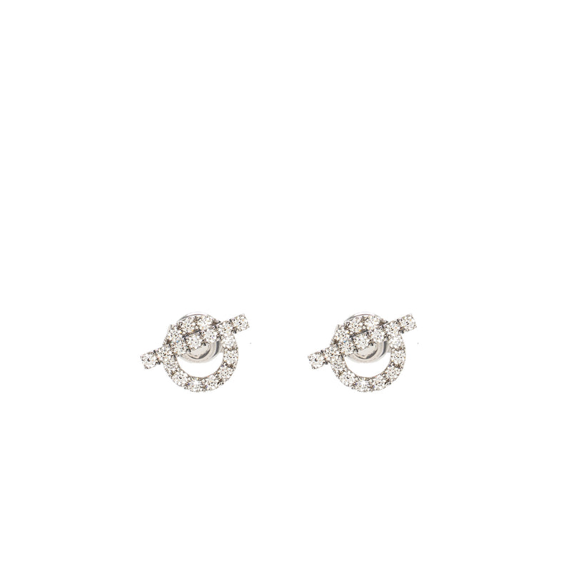 Hermes Finesse Earrings White Gold Diamonds