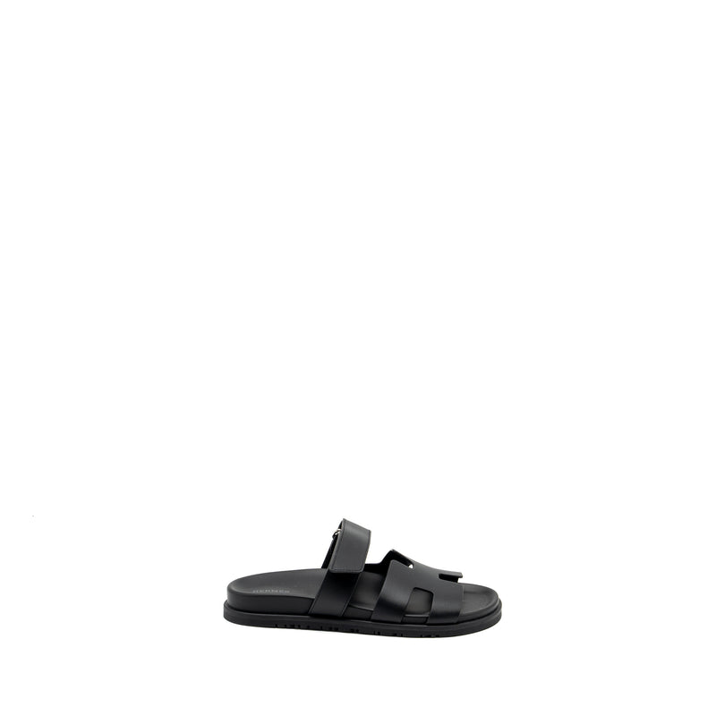 Hermes size 38 chypre sandals black