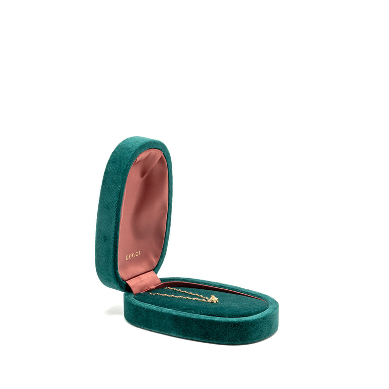 Gucci Double G and Flower Pendant Yellow Gold, Diamonds