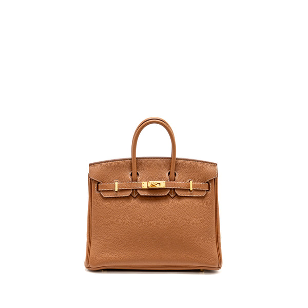 Hermes Birkin 25 Togo Gold GHW Stamp Z