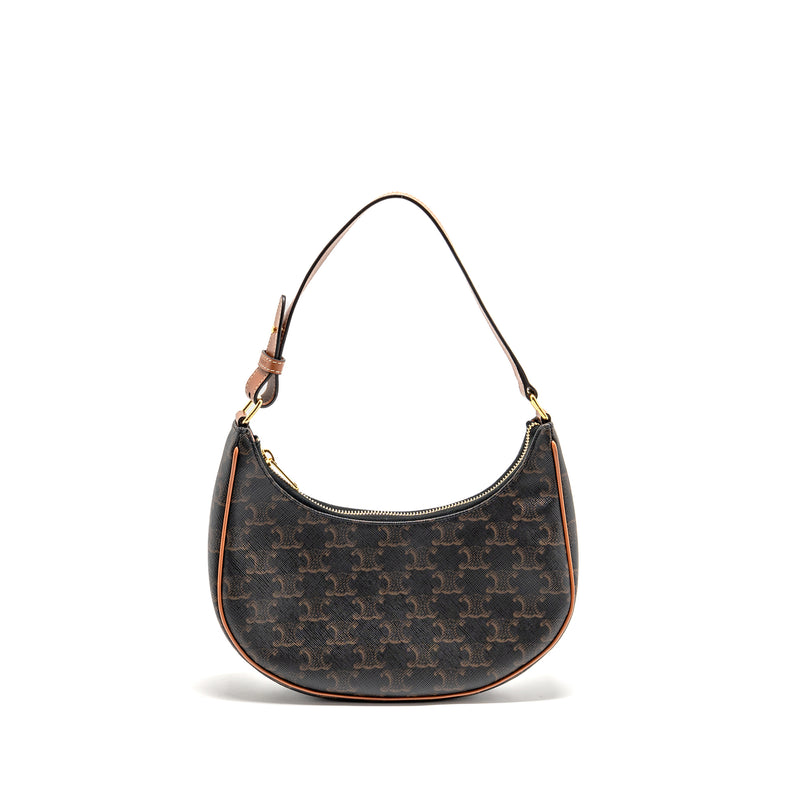 Celine Ava Bag Triomphe Canvas/ Calfskin Tan GHW