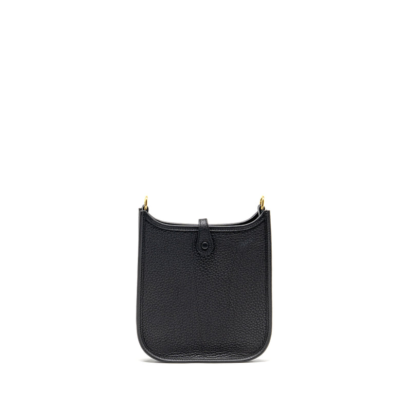 Hermes Mini Evelyne Clemence black GHW stamp K