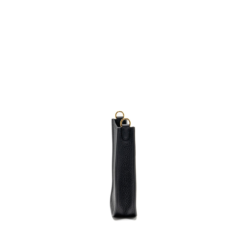 Hermes Mini Evelyne Clemence black GHW stamp K