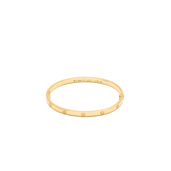 Cartier Size 16 Love Bracelet, Small Model Yellow Gold