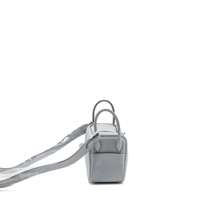 Hermes Mini Lindy II Clemence Gris Pantin SHW Stamp K