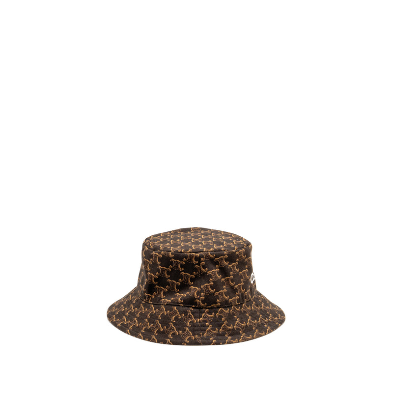 Celine Size M Triomphe Monogram Bucket Hat