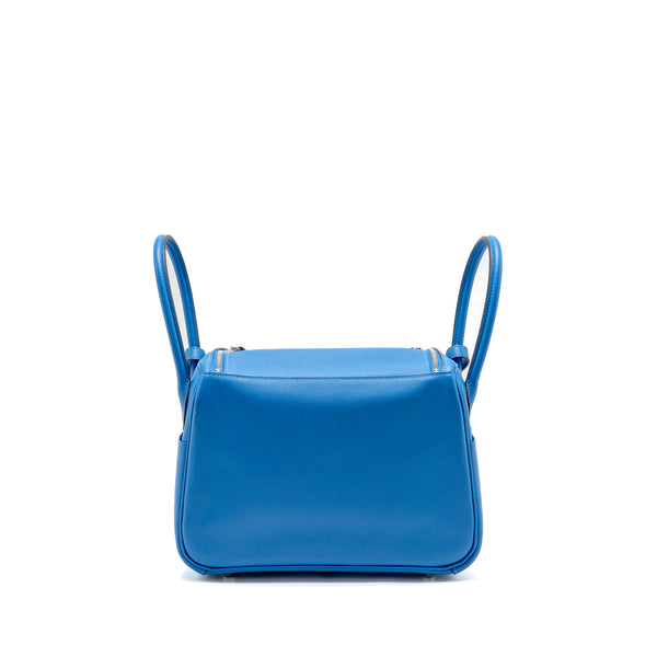 Hermes Lindy 26 Evercolor Blue Zanzibar SHW Stamp C