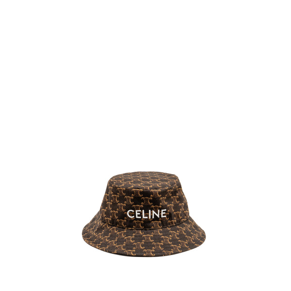Celine Size M Triomphe Monogram Bucket Hat