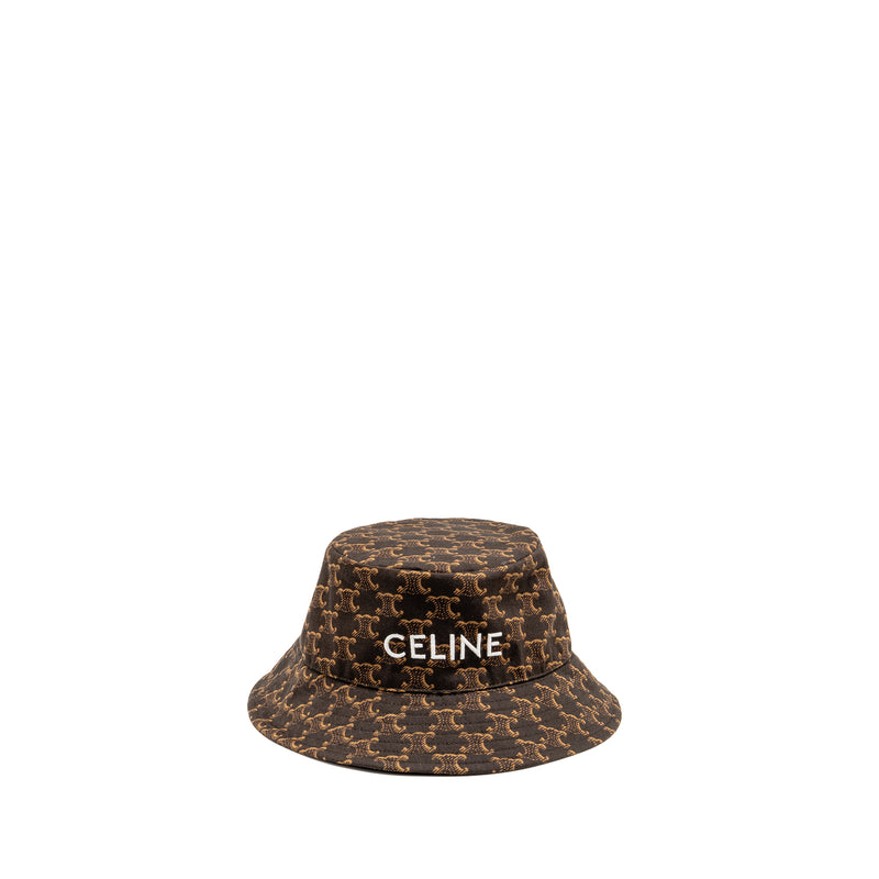 Celine Size M Triomphe Monogram Bucket Hat