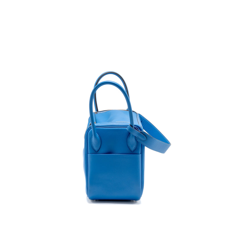 Hermes Lindy 26 Evercolor Blue Zanzibar SHW Stamp C
