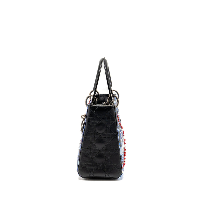 Dior Medium Lady Dior Art Bag Betty Mariani Limited Edition Leather Multicolour SHW