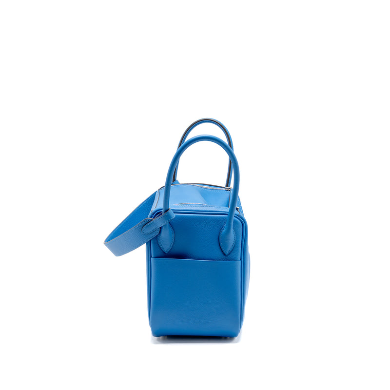 Hermes Lindy 26 Evercolor Blue Zanzibar SHW Stamp C