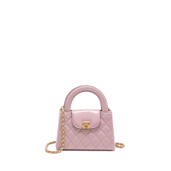Chanel Mini Kelly Shopping Tote Bag Calfskin Light Purple GHW (Microchip)