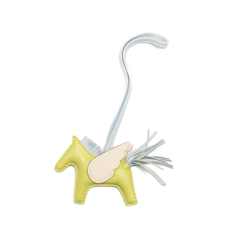 Hermes Rodeo Pegase PM Bag Charm Jaune Bourgron/Blue Brume/Nata Stamp Y