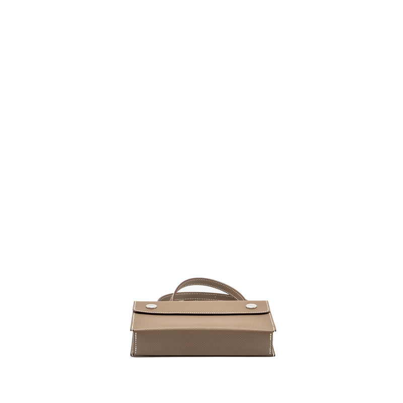 Hermes Hermesnap Epsom Etoupe SHW Stamp K