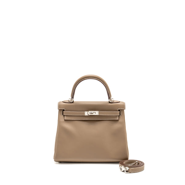 Hermes Kelly 25 swift Etoupe SHW Stamp D