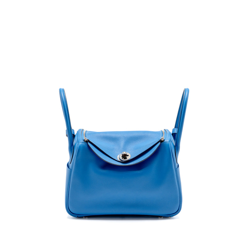 Hermes Lindy 26 Evercolor Blue Zanzibar SHW Stamp C