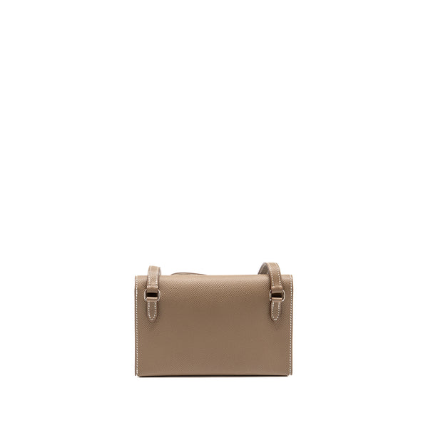 Hermes Hermesnap Epsom Etoupe SHW Stamp K
