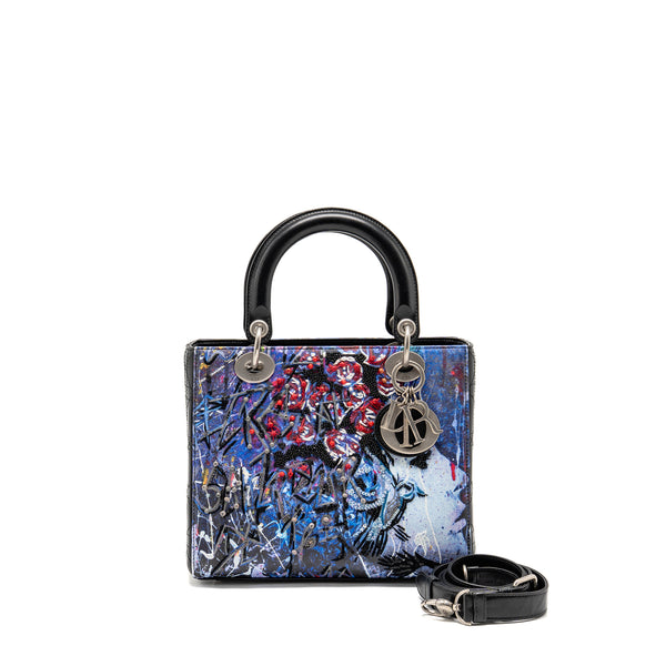 Dior Medium Lady Dior Art Bag Betty Mariani Limited Edition Leather Multicolour SHW
