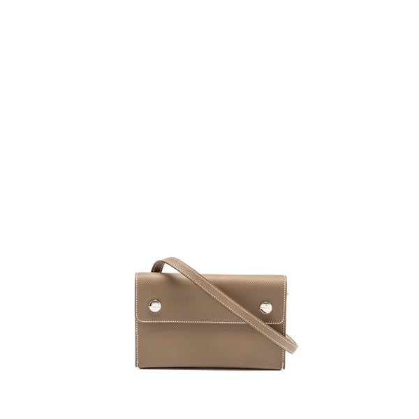 Hermes Hermesnap Epsom Etoupe SHW Stamp K