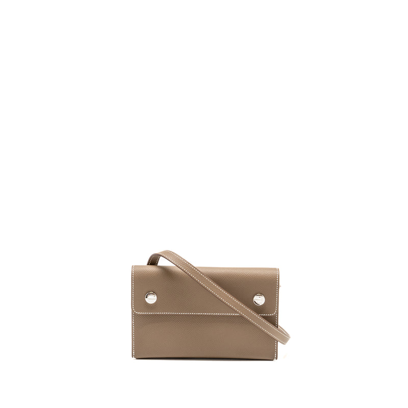 Hermes Hermesnap Epsom Etoupe SHW Stamp K