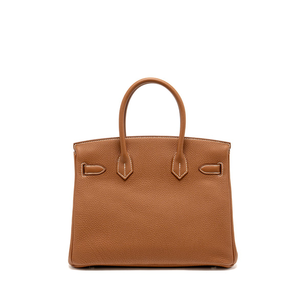 Hermes Birkin 30 Togo Gold SHW Stamp A