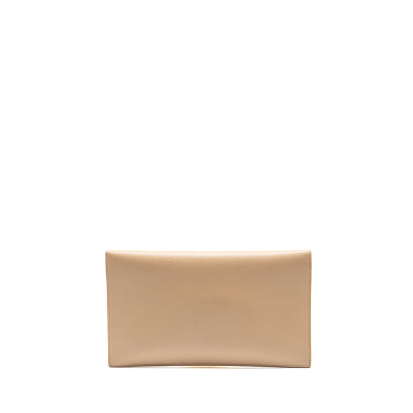 Saint laurent Uptown clutch grained calfskin beige GHW