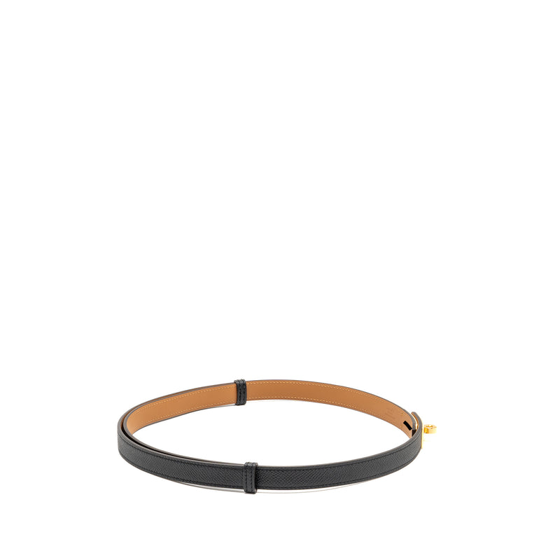 Hermes Kelly 18 Belt Epsom Black GHW Stamp K
